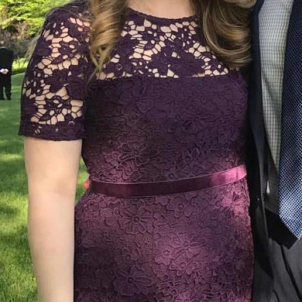 Plum Lace Dress. EUC